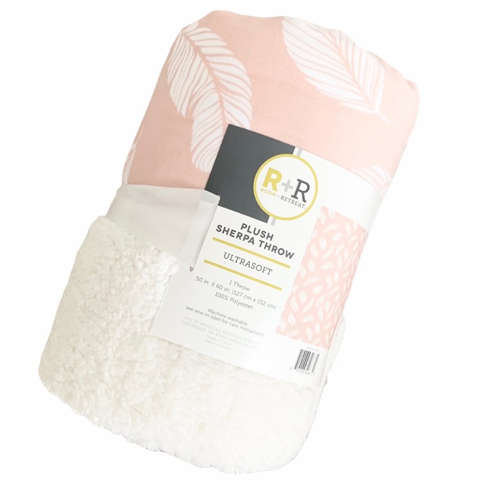 Plush sherpa throw